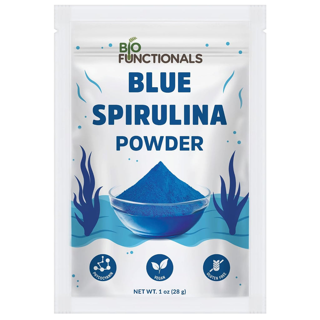 Blue Spirulina Powder – Spirulina Superfood, Natural Blue Food Coloring, Phycocyanin Extract, Vegan Superfood for Smoothies, Baking & Energy Bars