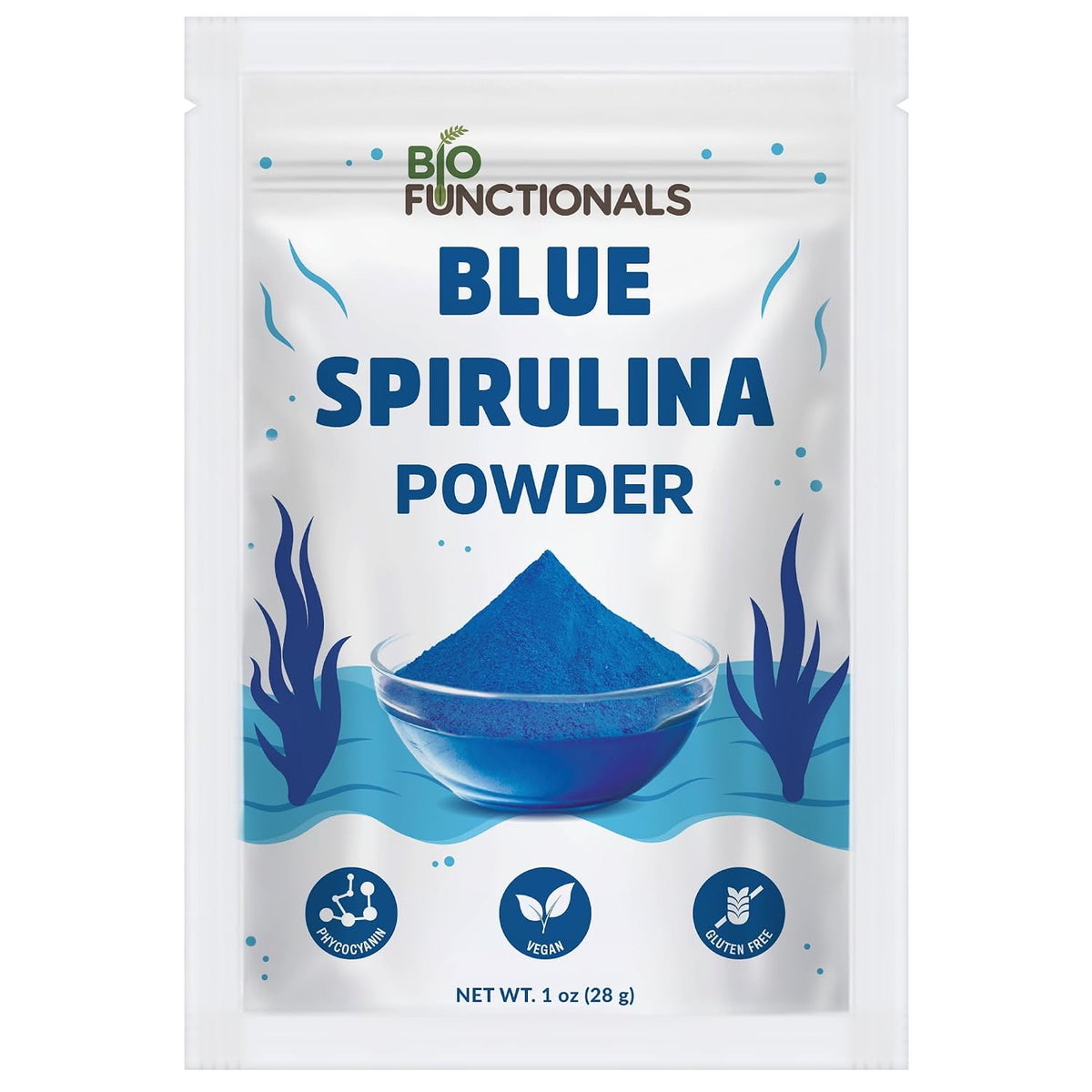Blue Spirulina Powder – Spirulina Superfood, Natural Blue Food Coloring, Phycocyanin Extract, Vegan Superfood for Smoothies, Baking & Energy Bars