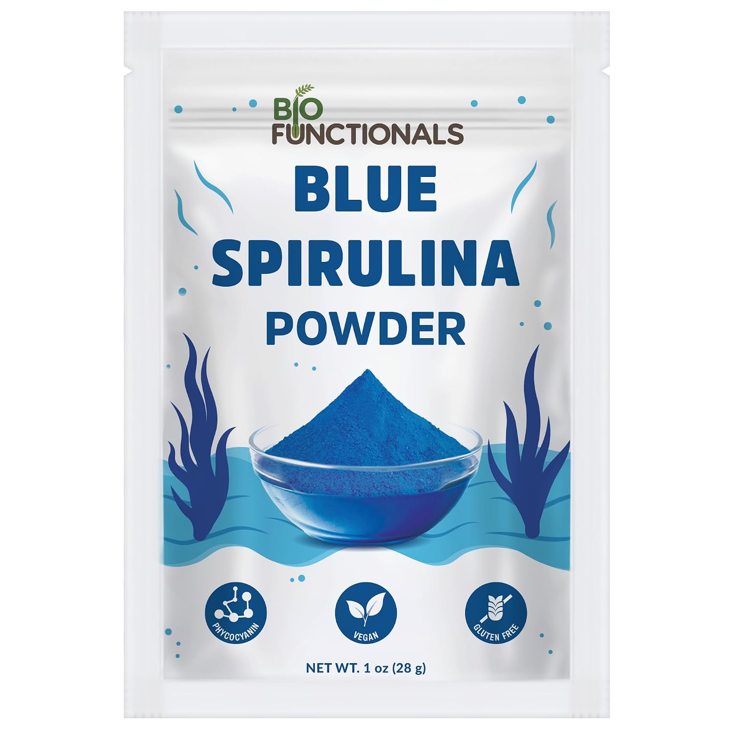 Blue Spirulina Powder – Spirulina Superfood, Natural Blue Food Coloring, Phycocyanin Extract, Vegan Superfood for Smoothies, Baking & Energy Bars