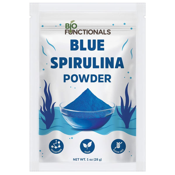 Blue Spirulina Powder – Spirulina Superfood, Natural Blue Food Coloring, Phycocyanin Extract, Vegan Superfood for Smoothies, Baking & Energy Bars